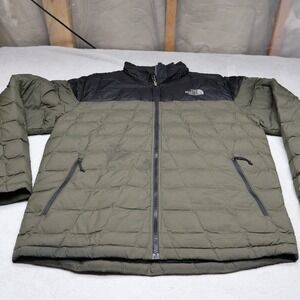 North Face Down Jacket Mens Large Green Ravenwood 550 Fill Light Quilted Puffer